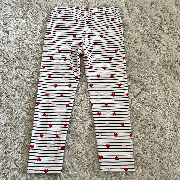 Janie&Jack Striped Heart Print Leggings - Picture 6 of 6